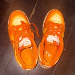 Nike Bright Orange and White Sneakers
